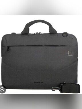 Tucano Milano Italy Dark Grey Laptop Bag W/Adjustable Shoulder Strap